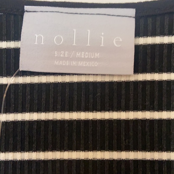 2/$10 or 3/$12- Black & White Striped Crop Top from Pac Sun- Size M- NWT - Picture 3 of 4